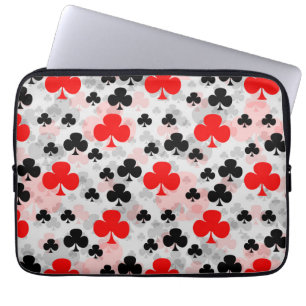 Capa Para Notebook Abstrato do Red Black Clover Club - Padrão Design