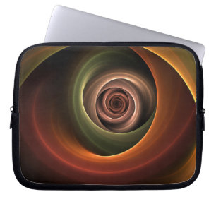 Capa Para Notebook abstrato espiral 3D Cores quentes quentes Arte Fra