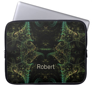 Capa Para Notebook Abstrato Fractal Monograma