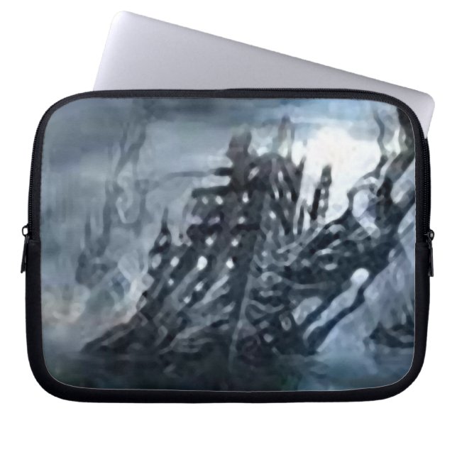 Capa Para Notebook Abstrato _funda escura_10 (Frente)