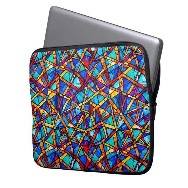 Capa Para Notebook Abstrato geométrico 22 - Bolsa de laptop (Frente Esquerda)