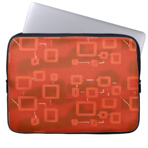 Capa Para Notebook Abstrato Geométrico Caprichoso Vermelho