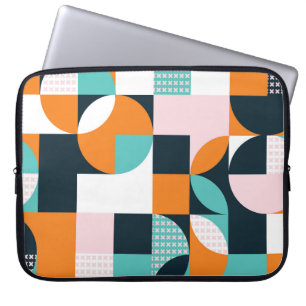 Capa Para Notebook Abstrato geométrico com quadrados, triângulo