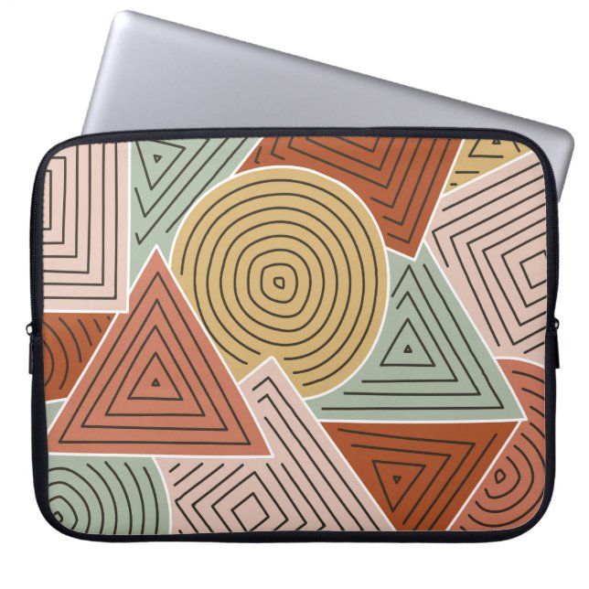 Capa Para Notebook Abstrato geométrico e ilustração das linhas p (Frente)