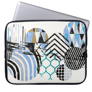 Capa Para Notebook abstrato geométrico em círculo, com inclinação