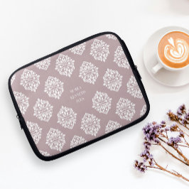 Capa Para Notebook Abstrato Geométrico Pink do Damask Clássico