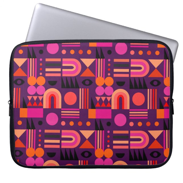 Capa Para Notebook Abstrato geométrico sem soldadura com formas de (Frente)