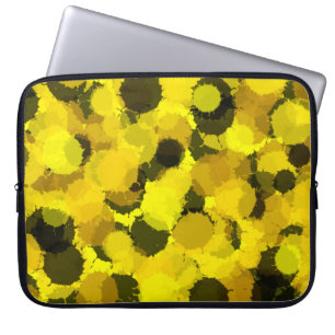 Capa Para Notebook Abstrato girassol pontos círculos arte moderna sim