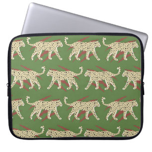 Capa Para Notebook Abstrato Leopardo-Leopardo-Desenho-Mão com Sk Anim