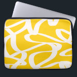 Capa Para Notebook Abstrato Linha Amarelo<br><div class="desc">Formas de abstrato - Padrão Striped - fundo amarelo com linhas brancas.</div>