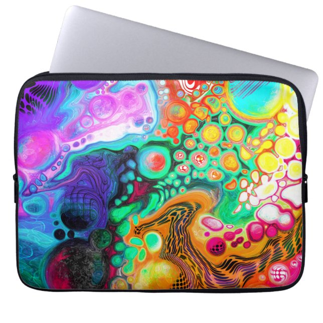 Capa Para Notebook  Abstrato Modern Fluid Art  (Frente)