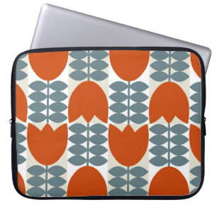 Capa Para Notebook Abstrato moderno geométrico com flores estilizada