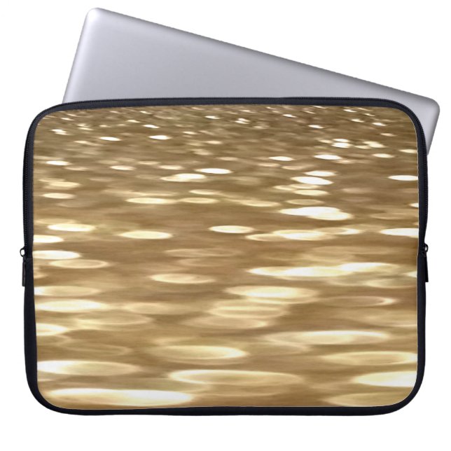 Capa Para Notebook Abstrato nº 3: Shimmer Dourado (Frente)