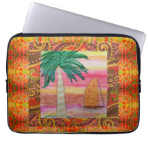 Abstrato Palm Tree and Sailboat