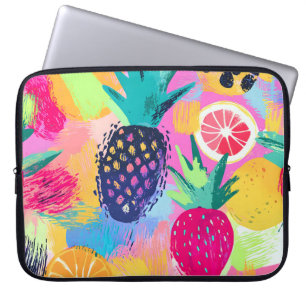 Capa Para Notebook Abstrato Paradise Tropical Fruta Fiesta