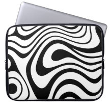 Abstrato Preto e Branco Estilo Mármore