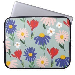 Capa Para Notebook Abstrato primavera com padrão uniforme com flo col