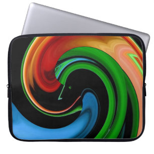 Capa Para Notebook Abstrato Rainbow Cartoon Face Bolsa de laptop