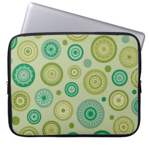 Capa Para Notebook Abstrato round ornamentos com padrão de vintage se