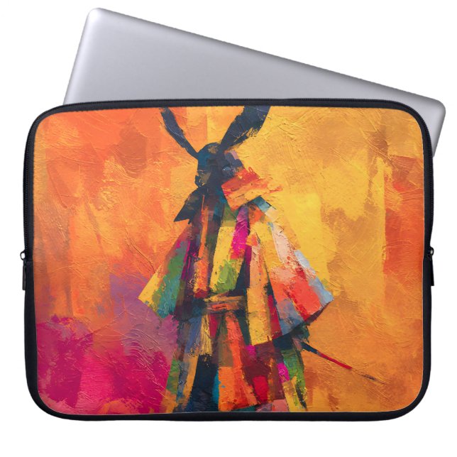 Capa Para Notebook Abstrato Samurai Warrior Silhouette (Frente)