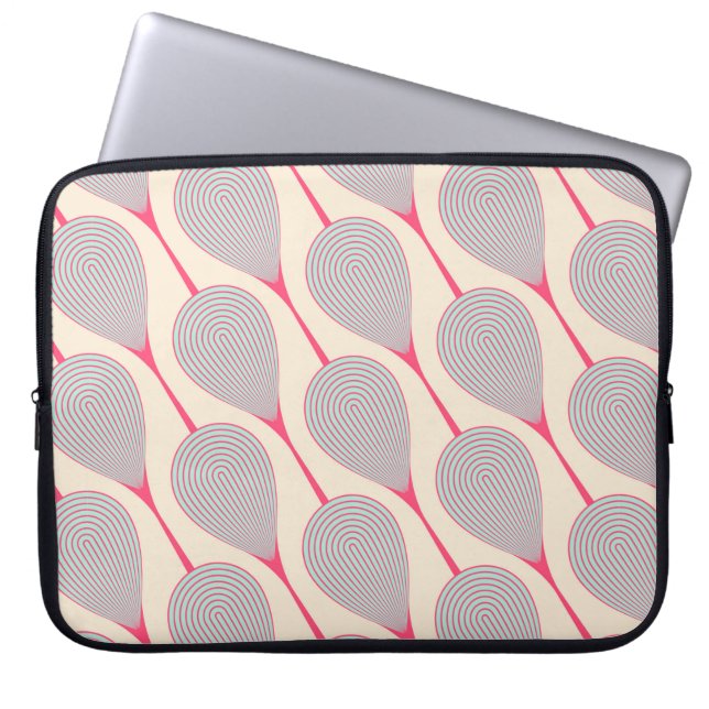 Capa Para Notebook abstrato sem costura com padrão estilizado de botõ (Frente)