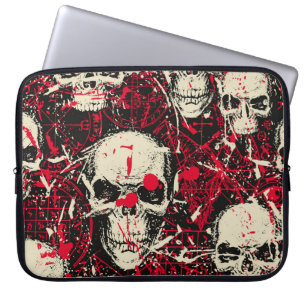 Capa Para Notebook Abstrato sem descontinuidades com o sinistro crâni
