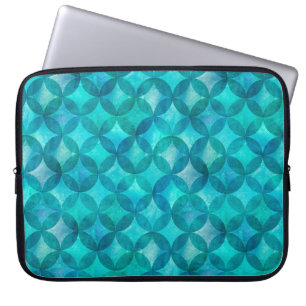 Capa Para Notebook Abstrato sobrepondo círculos sem soldadura. Wat