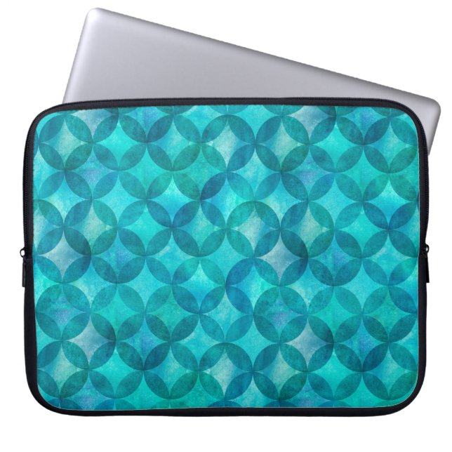 Capa Para Notebook Abstrato sobrepondo círculos sem soldadura. Wat (Frente)