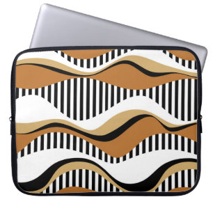 Capa Para Notebook Abstrato stripes sem costura, onda com amor colori