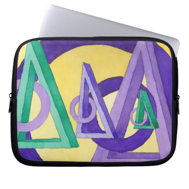 Capa Para Notebook Abstrato Triângulos (Frente)