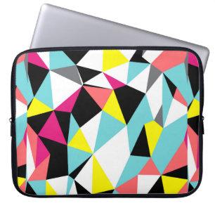 Capa Para Notebook Abstrato triângulos geométricos de fundo