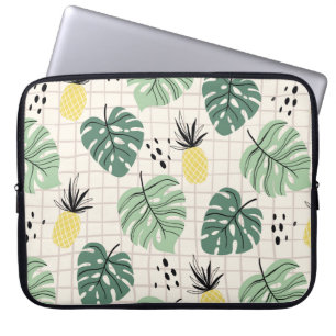 Capa Para Notebook Abstrato tropical sem costura com folha de palma