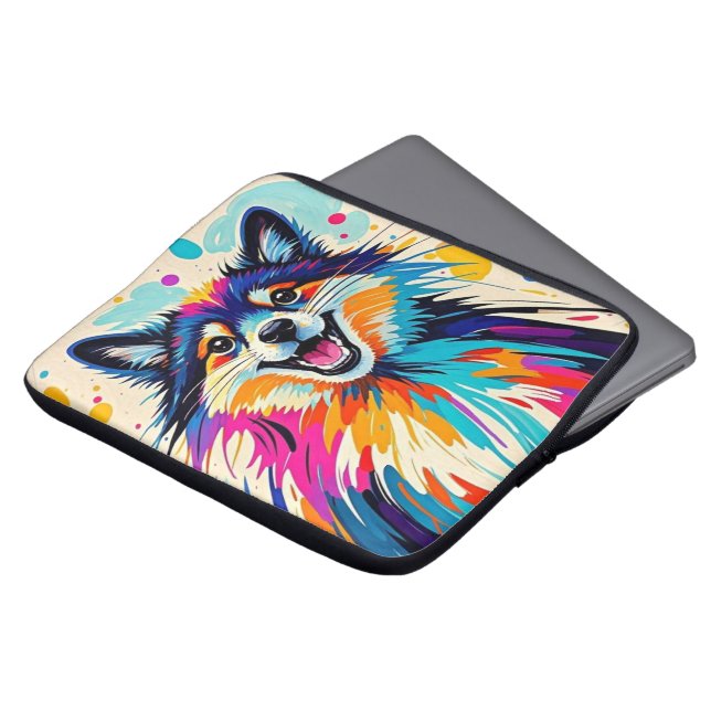 Capa Para Notebook Abstrato urso uma bela e engraçada arte animal fel (Frente Topo)