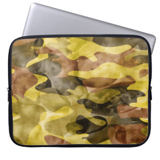 Capa Para Notebook Abstrato Watercolor: Coluna da Camuflagem