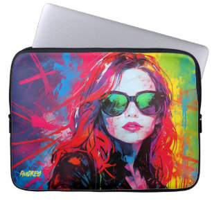 Capa Para Notebook Abstrato Wild Hip Female Sunglass Chic