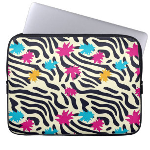 Capa Para Notebook Abstrato Zebra Stripes com pintura folha