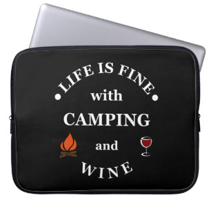 Capa Para Notebook acampamento engraçado e vinificação