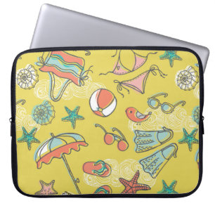 Capa Para Notebook acessórios de praia. padrão sem falhas