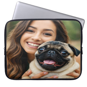 Capa Para Notebook Adicionar Foto de Pug Personalizar Customizar