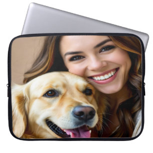 Capa Para Notebook Adicionar Foto Personalizada do Retriever Dourado