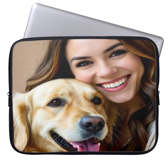 Capa Para Notebook Adicionar Foto Personalizada do Retriever Dourado (Frente)