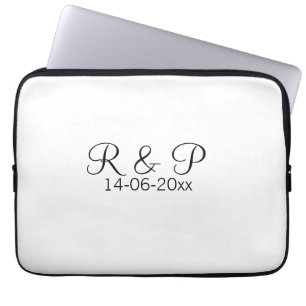 Capa Para Notebook Adicionar nome do casal monograma adicionar data a