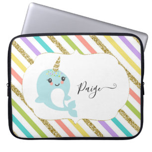 Capa Para Notebook Adicione o brilho Dourado personalizado nome de
