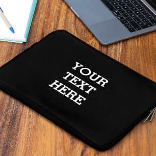 Capa Para Notebook Adicione seu próprio texto personalizado aqui pret