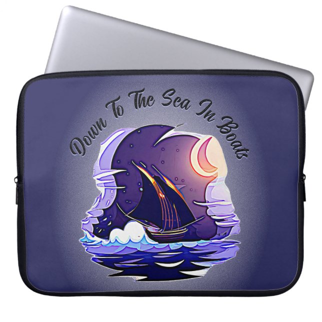 Capa Para Notebook Adicione Seu Texto, Vela, Nuvens Azul-Lua (Frente)
