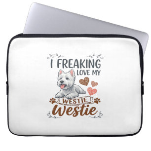 Capa Para Notebook Adorando Corações e Patas de Westie_1