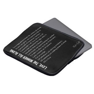 Capa Para Notebook Adoro o vencedor todo o tempo poesia poster negro