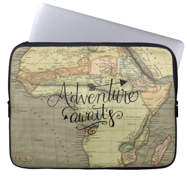Capa Para Notebook Adventure Awaits Old World Map  (Frente)