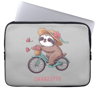 Capa Para Notebook Adventure Sloth Em Um Nome Personalizado De Percur