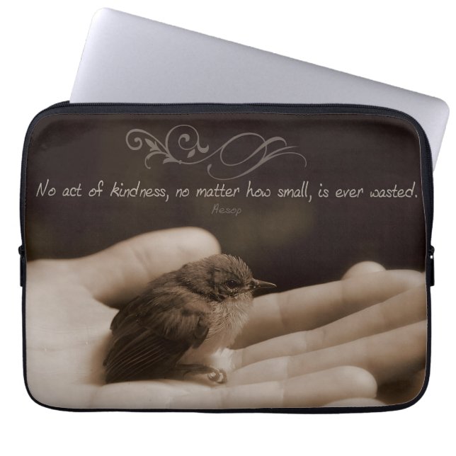 Capa Para Notebook Aesop Inspirational Cote "Ato de gentileza" (Frente)